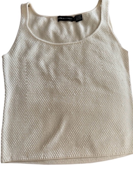 Dana Buchman Tops - Dana Buckman Wool & Spandex Beaded Sleeveless Sweater